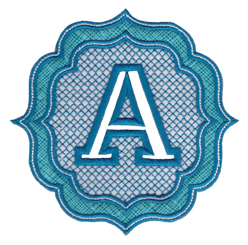 Embossed Monogram Font A