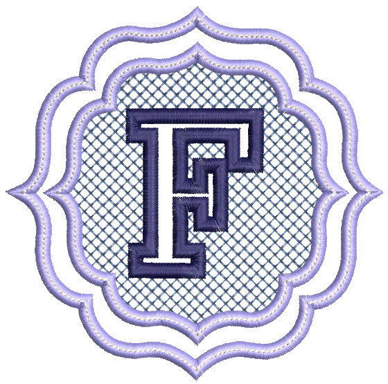 Embossed Monogram Font F