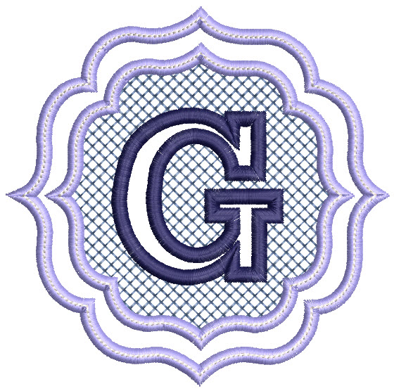 Embossed Monogram Font G
