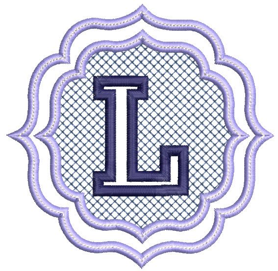 Embossed Monogram Font L