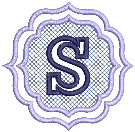 Embossed Monogram Font S