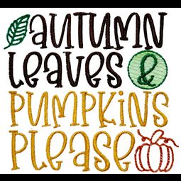 Autumn Leaves And Pumpkins Please