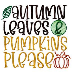 Autumn Leaves And Pumpkins Please