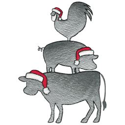 Christmas Farm Animals Sketch