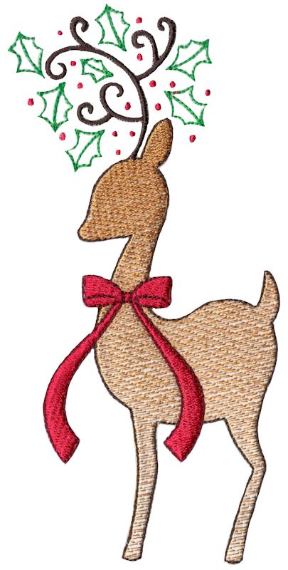 Christmas Deer Sketch Silhouette