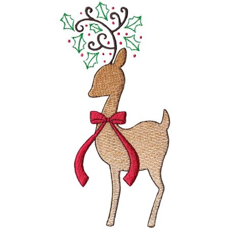 Christmas Deer Sketch Silhouette