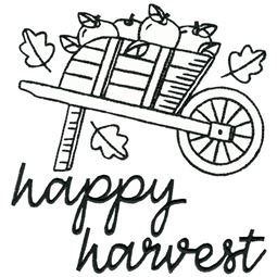 Wheelbarrow of Apples Happy Harvest 2