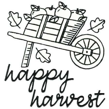 Wheelbarrow of Apples Happy Harvest 2