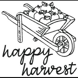 Wheelbarrow of Apples Happy Harvest 1