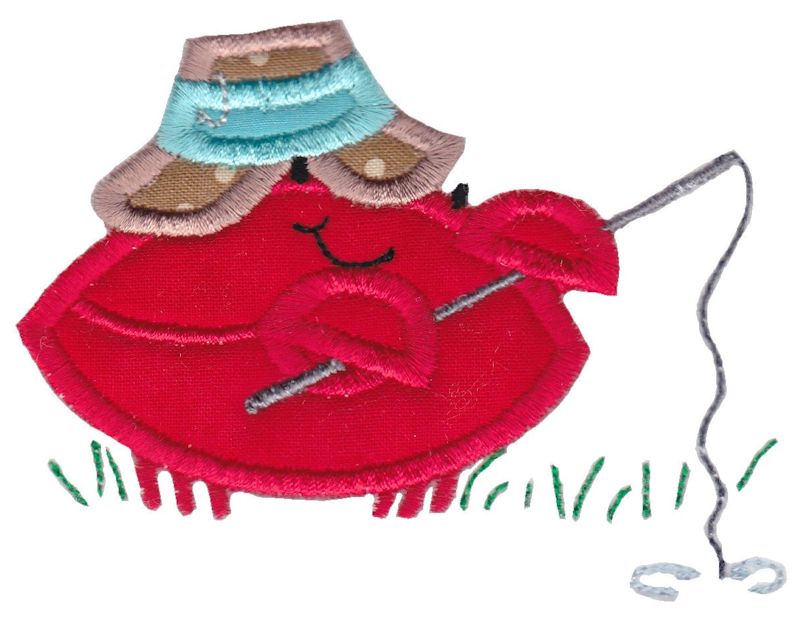 Fishing Crab Applique