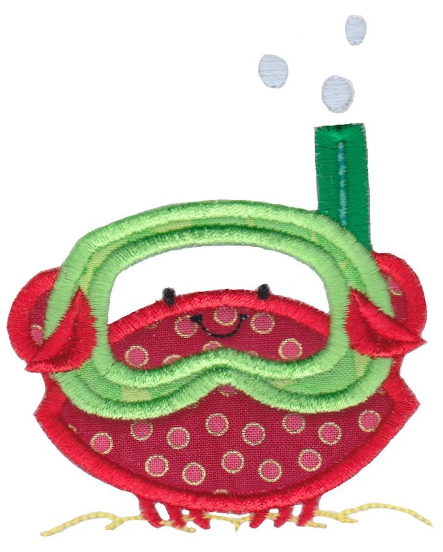 Snorkeling Crab Applique