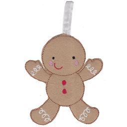 Gingerbread Man Christmas Ornament and Feltie