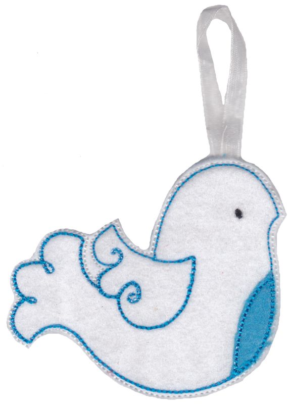 Dove Christmas Ornament and Feltie