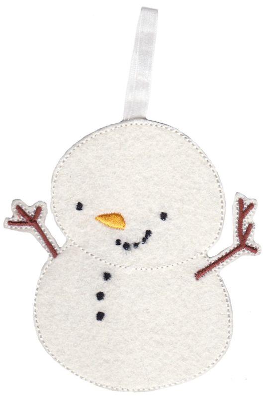 Snowman Christmas Ornament and Feltie