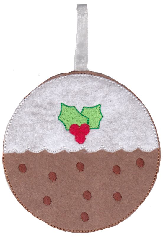 Christmas Pudding Ornament and Feltie