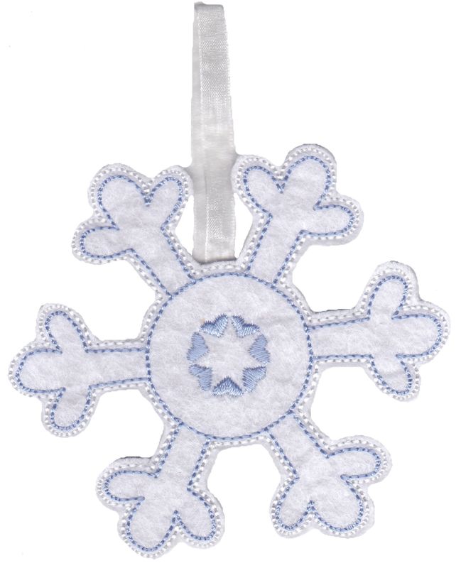 Snowflake Christmas Ornament and Feltie
