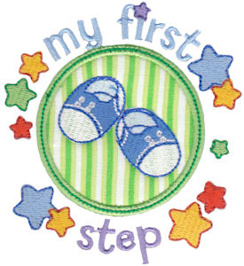 Baby Boys First Step Applique
