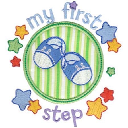 Baby Boys First Step Applique