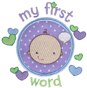 Baby's First Word Applique