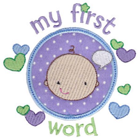 Baby's First Word Applique