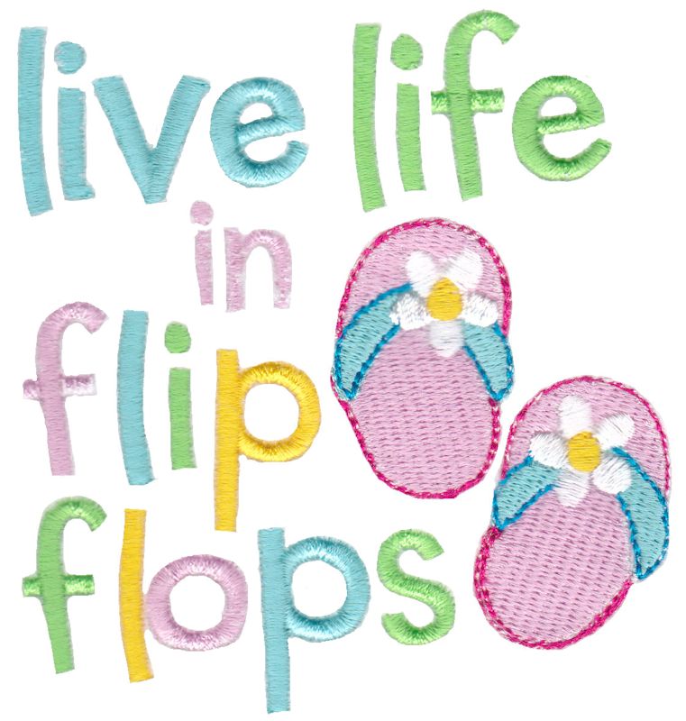 Flip Flops Applique 12