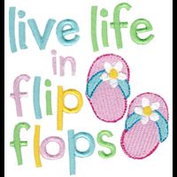 Flip Flops Applique 12