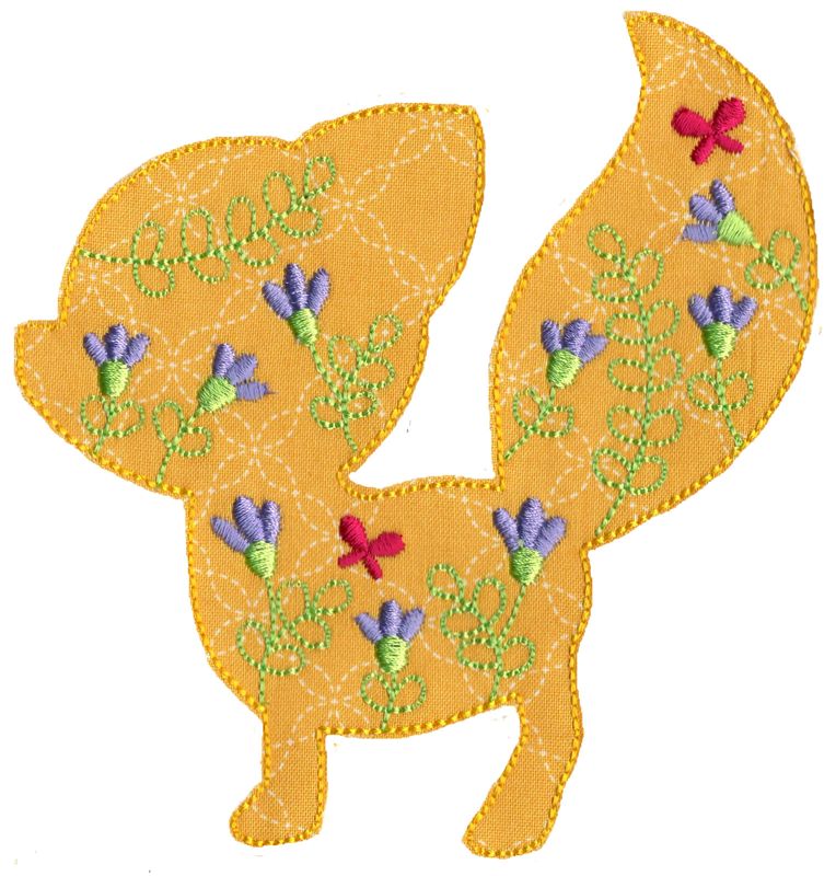 Floral Fox Applique
