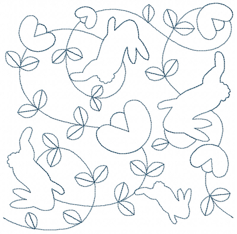 Folk Art Continuous Line Quilting 1