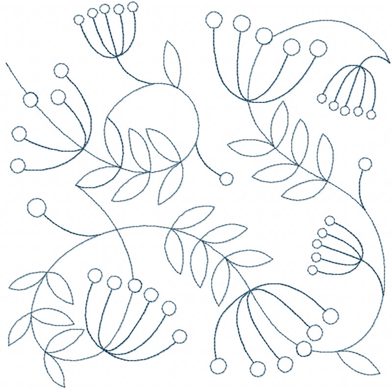 Folk Art Continuous Line Quilting 2