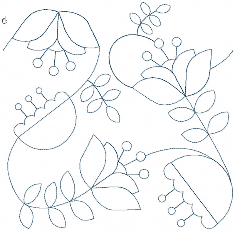 Folk Art Continuous Line Quilting 8