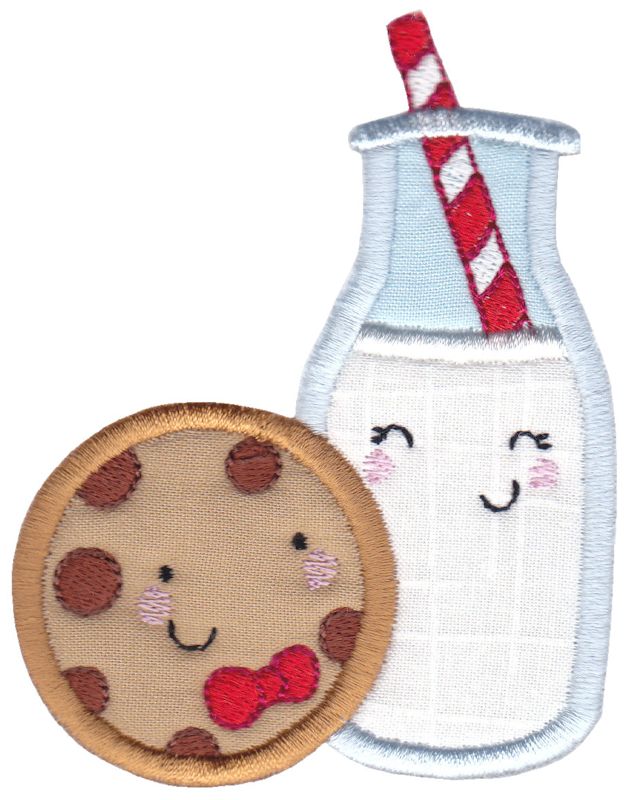 Milk and Cookies Applique