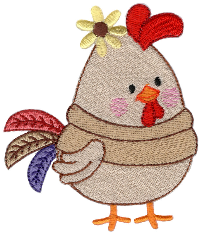 Fall Chicken With Flower