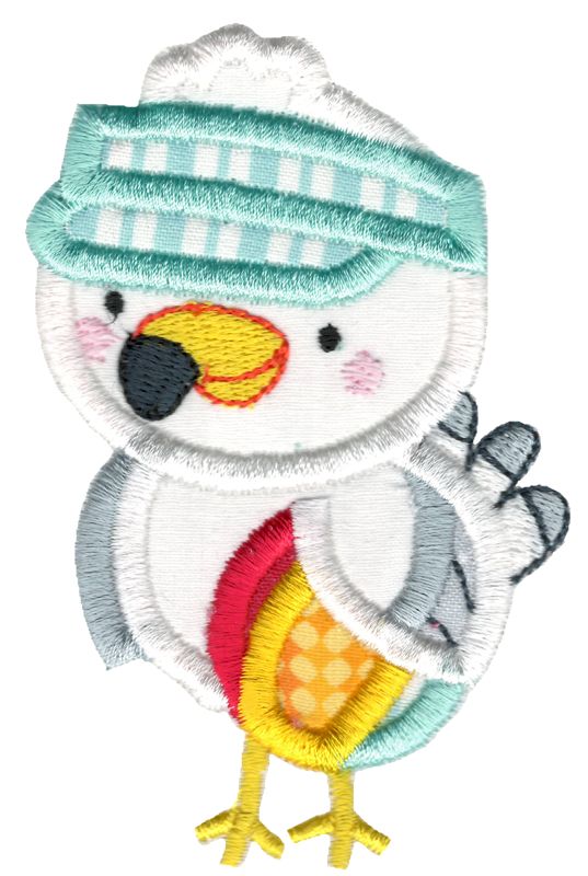 Beach Ball Seagull Applique