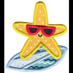 Surfing Starfish Applique