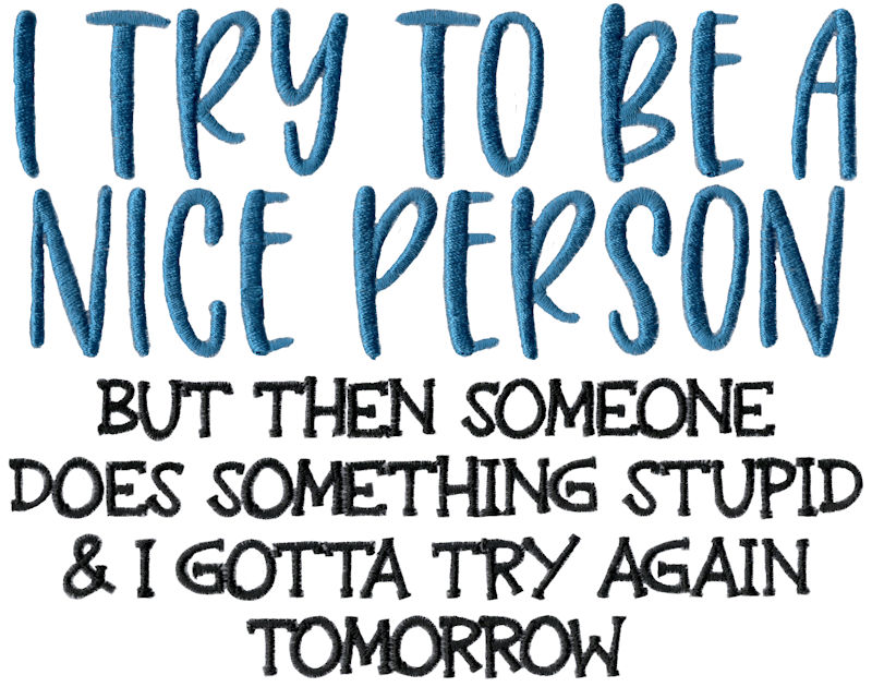 Try To Be A Nice Person