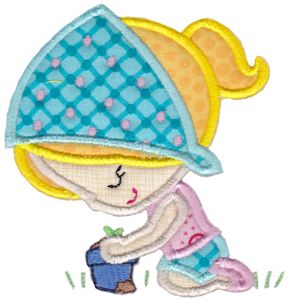 Gardening Girl Applique