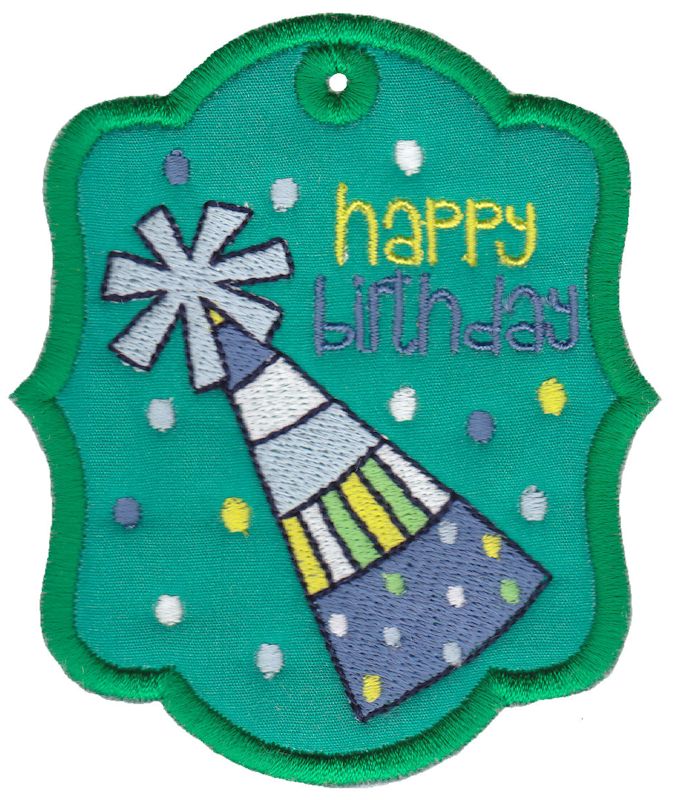Party Hat Happy Birthday Gift Tag