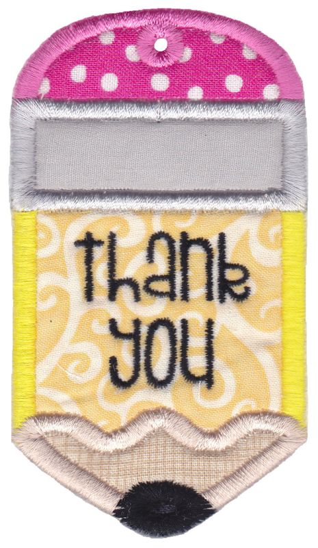 Pencil Thank You Gift Tag