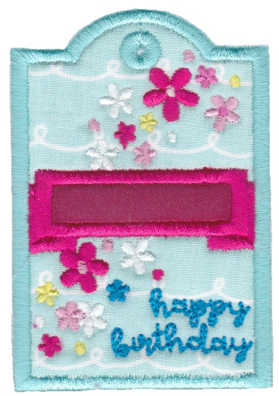 Floral Happy Birthday Gift Tag