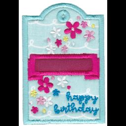 Floral Happy Birthday Gift Tag