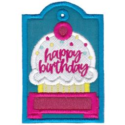 Happy Birthday with Cupcake Gift Tag