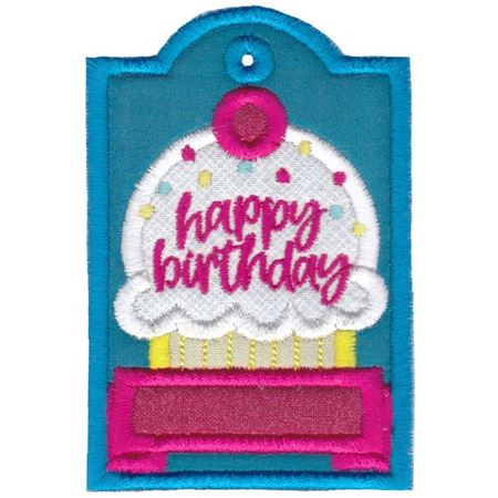 Happy Birthday with Cupcake Gift Tag
