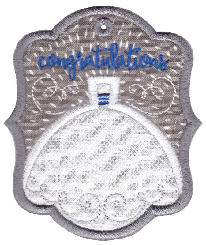 Wedding Dress Congratulations Gift Tag