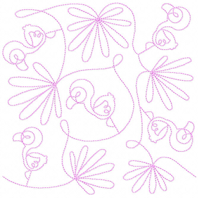 Flamingos Quilt Block