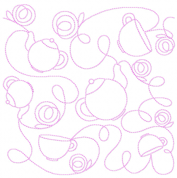 Tea Party Quilt Block