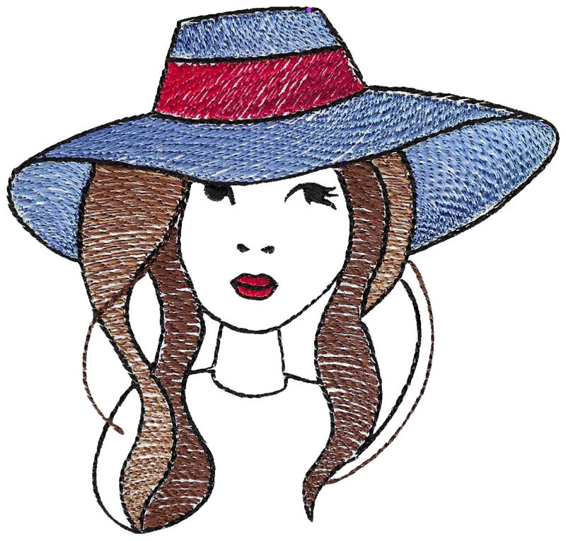 Straw Hat Glamor Girl