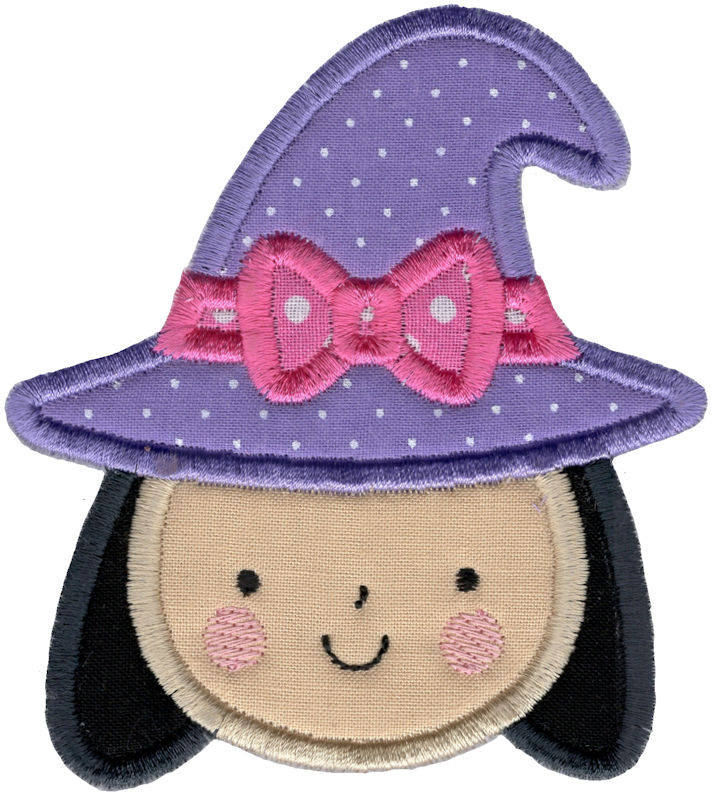 Applique Witch Face