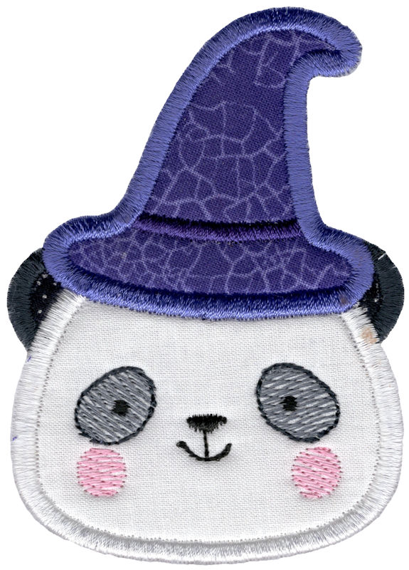 Applique Halloween Panda Face