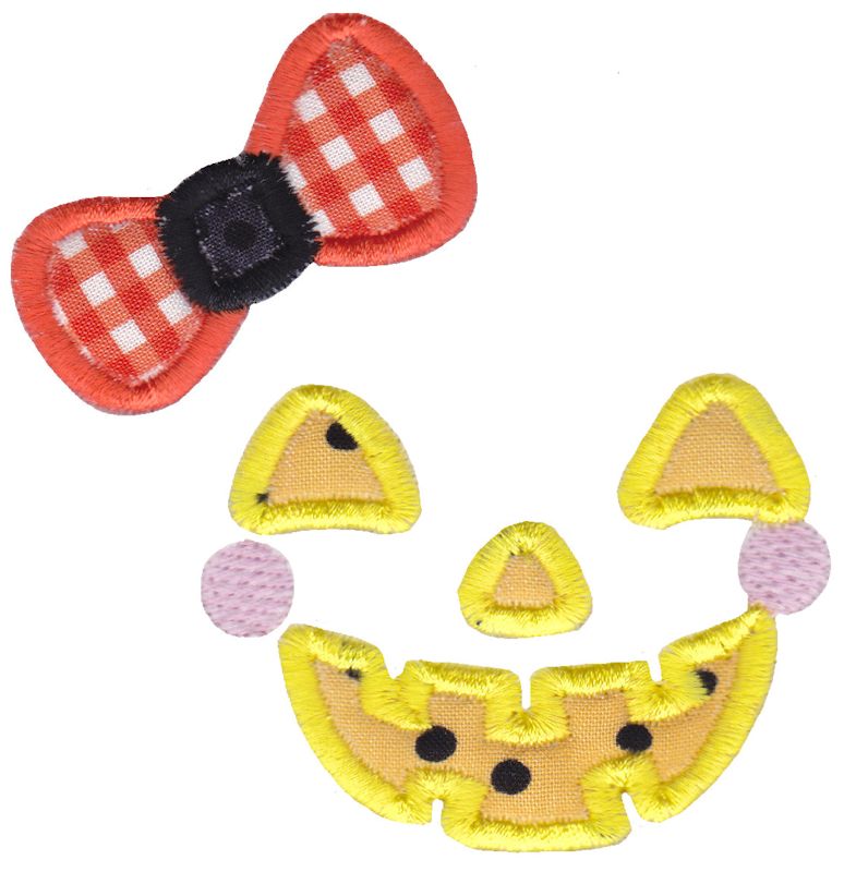 Girl Jack O Lantern Face Applique
