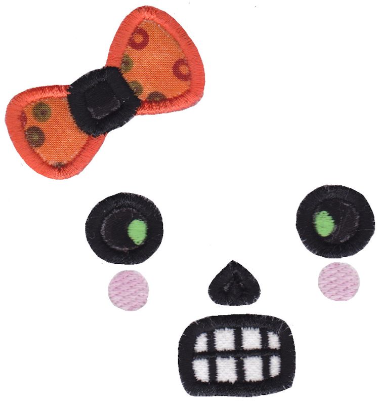 Girl Skull Face Applique
